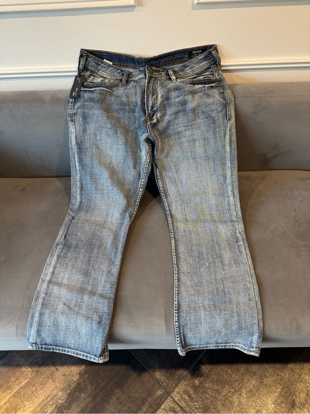 Buffalo David Bitton Men's Faded Blue Straight Jeans